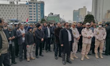 تشییع پیکر همسر شهید برونسی