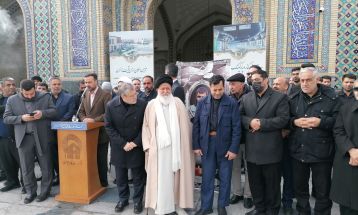 تشییع پیکر همسر شهید برونسی