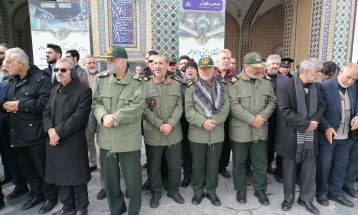تشییع پیکر همسر شهید برونسی