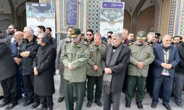 تشییع پیکر همسر شهید برونسی