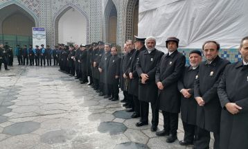تشییع پیکر همسر شهید برونسی