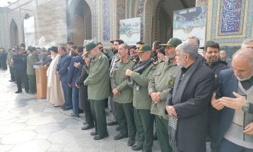 تشییع پیکر همسر شهید برونسی