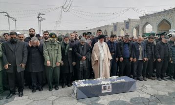 تشییع پیکر همسر شهید برونسی