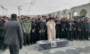 تشییع پیکر همسر شهید برونسی