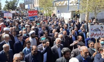 راهپیمایی روز قدس در خلیل‌آباد