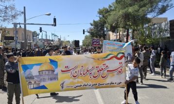 راهپیمایی روز قدس در خلیل‌آباد