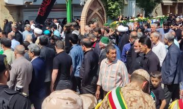 تشییع پیکر مطهر شهید مرشدلو در نیشابور